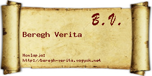 Beregh Verita névjegykártya